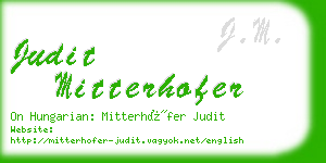 judit mitterhofer business card